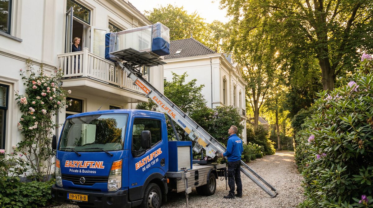 Verhuislift bij woning in Alphen aan den Rijn