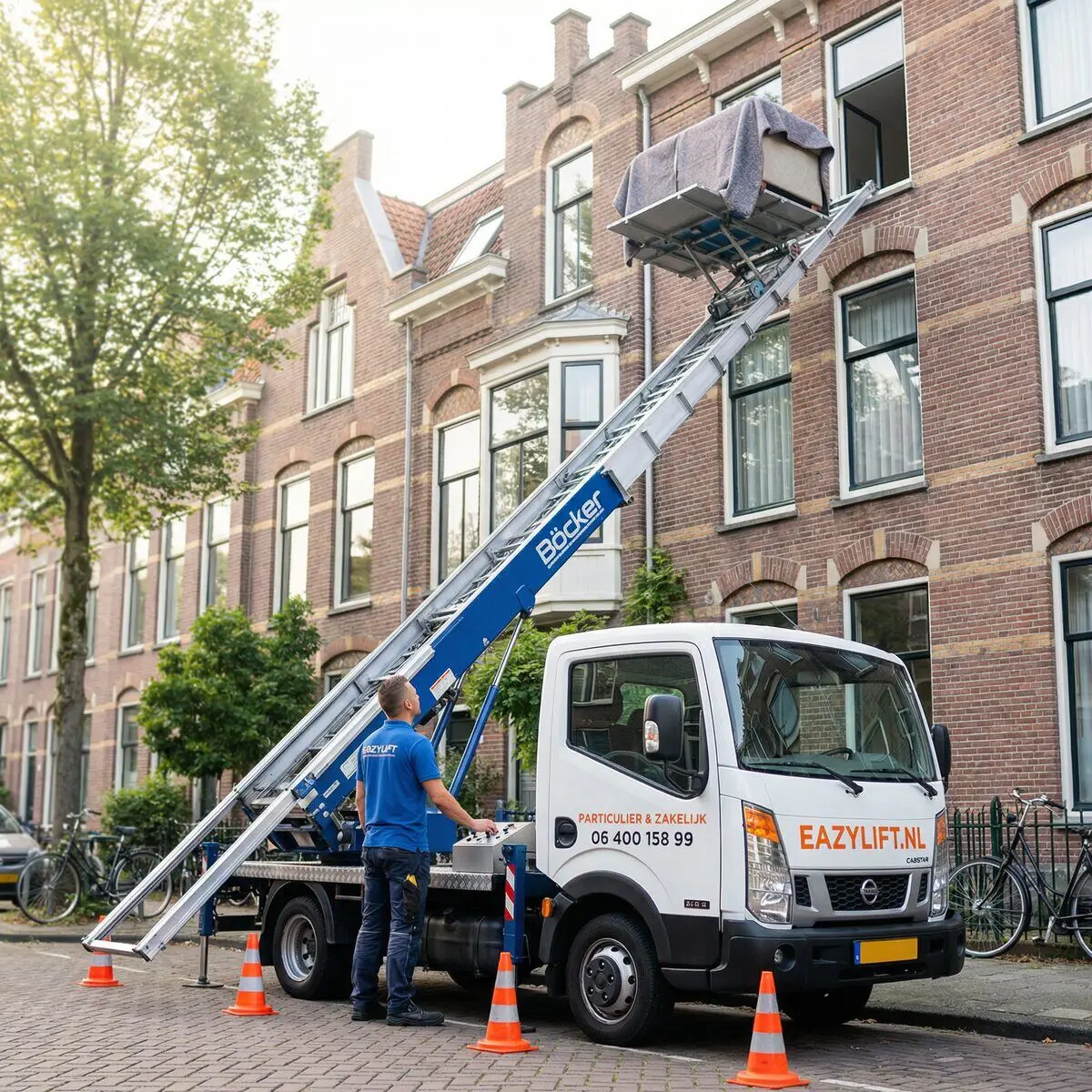 Bemande verhuislift met professionele operator